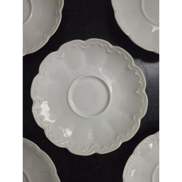 Set of 5 Theodore Haviland Limoges #37 Soft Wave Demitasse Saucers 4.5" Antique - Picture 2 of 6